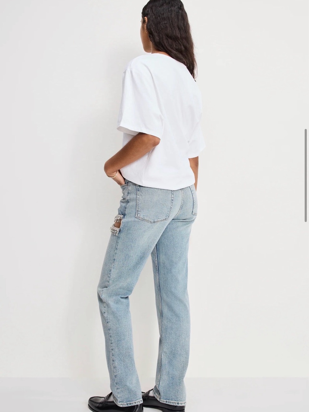Good American Good Icon Straight Diamond Jeans in Indigo357 - Picture 5 of 9